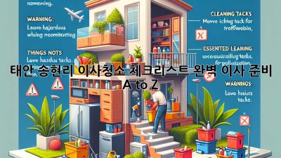 태안 송현리 이사청소 체크리스트: 완벽 이사 준비 A to Z