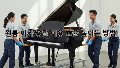 원룸 이사, 용달 이용 효율 높이는 방법